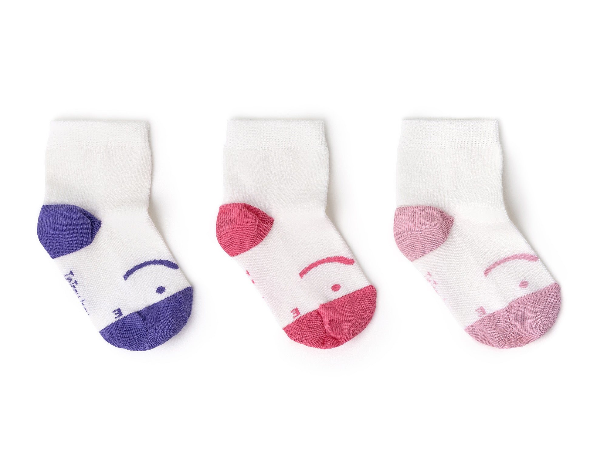 Kit 3 Pares de Medias Barefoot Tip Toey Joey Smile Colors
