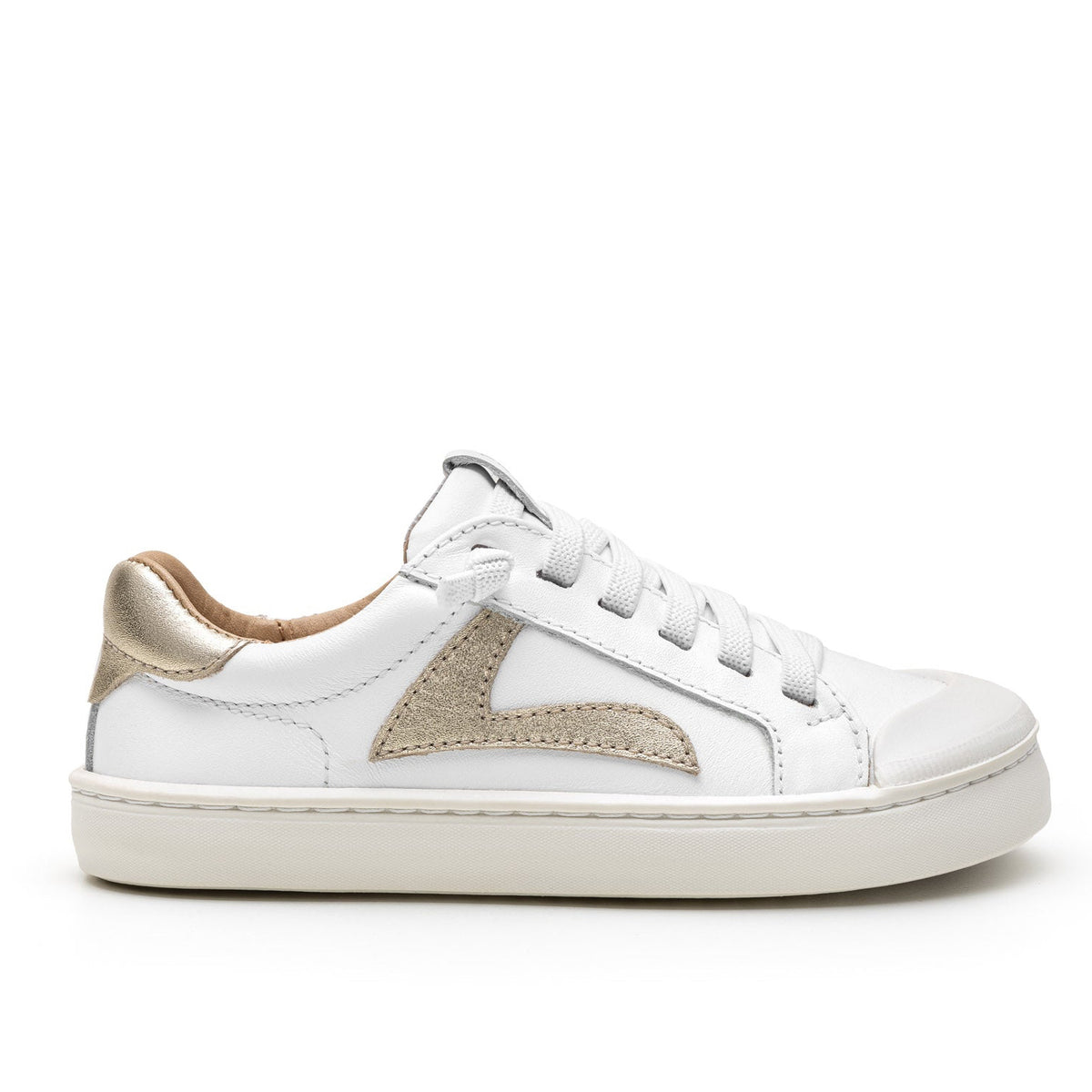 Calzado Infantil Barefoot Tip Toey Joey Ground Blanco Dorado 2