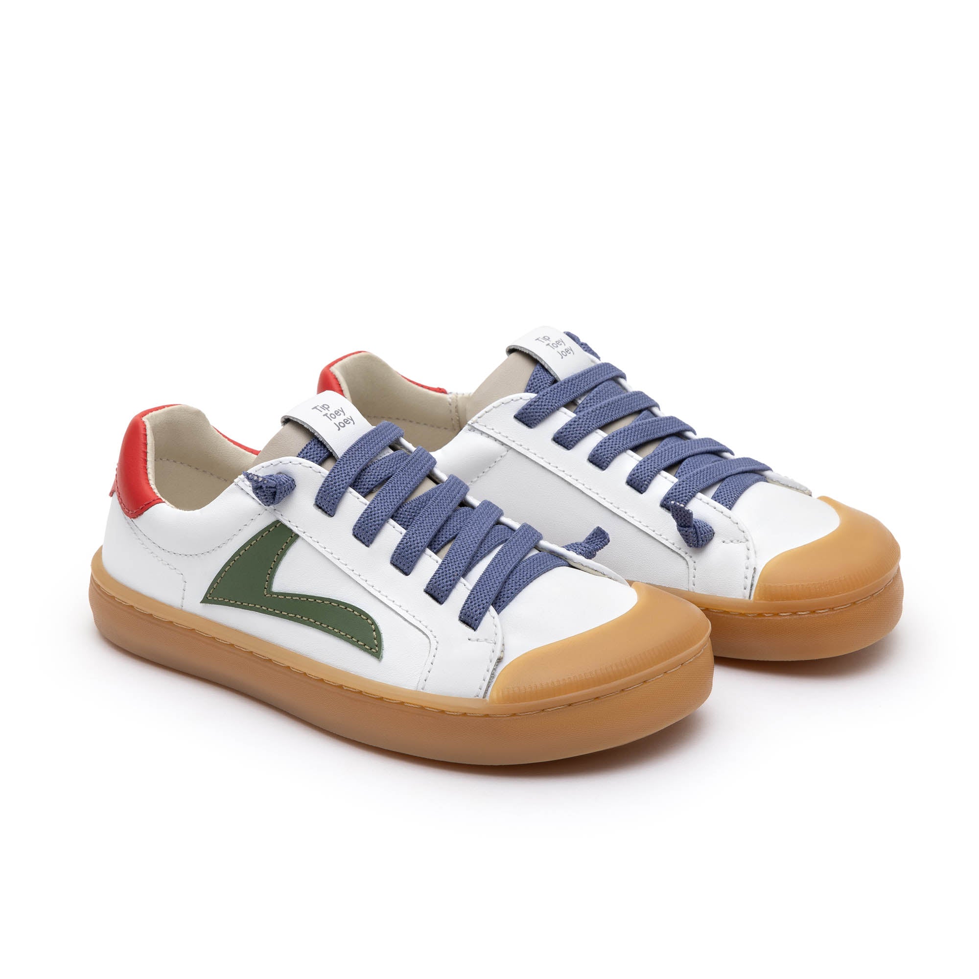 Calzado Infantil Barefoot Tip Toey Joey Ground Blanco Rojo y verde 5