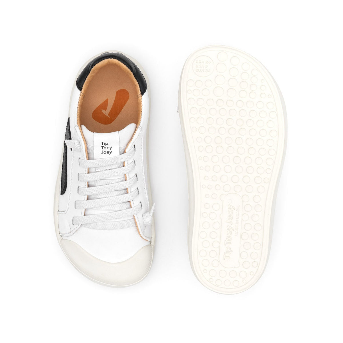 Calzado Infantil Barefoot Tip Toey Joey Ground Blanco y Negro 4
