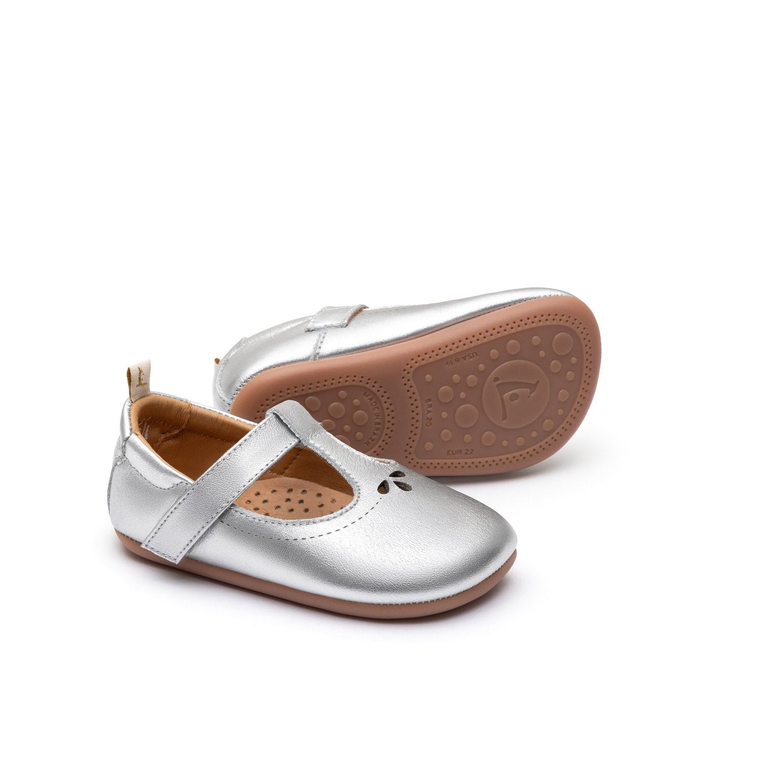 Chatita Bebe Barefoot Tip Toey Joey Dainty Plateada 2