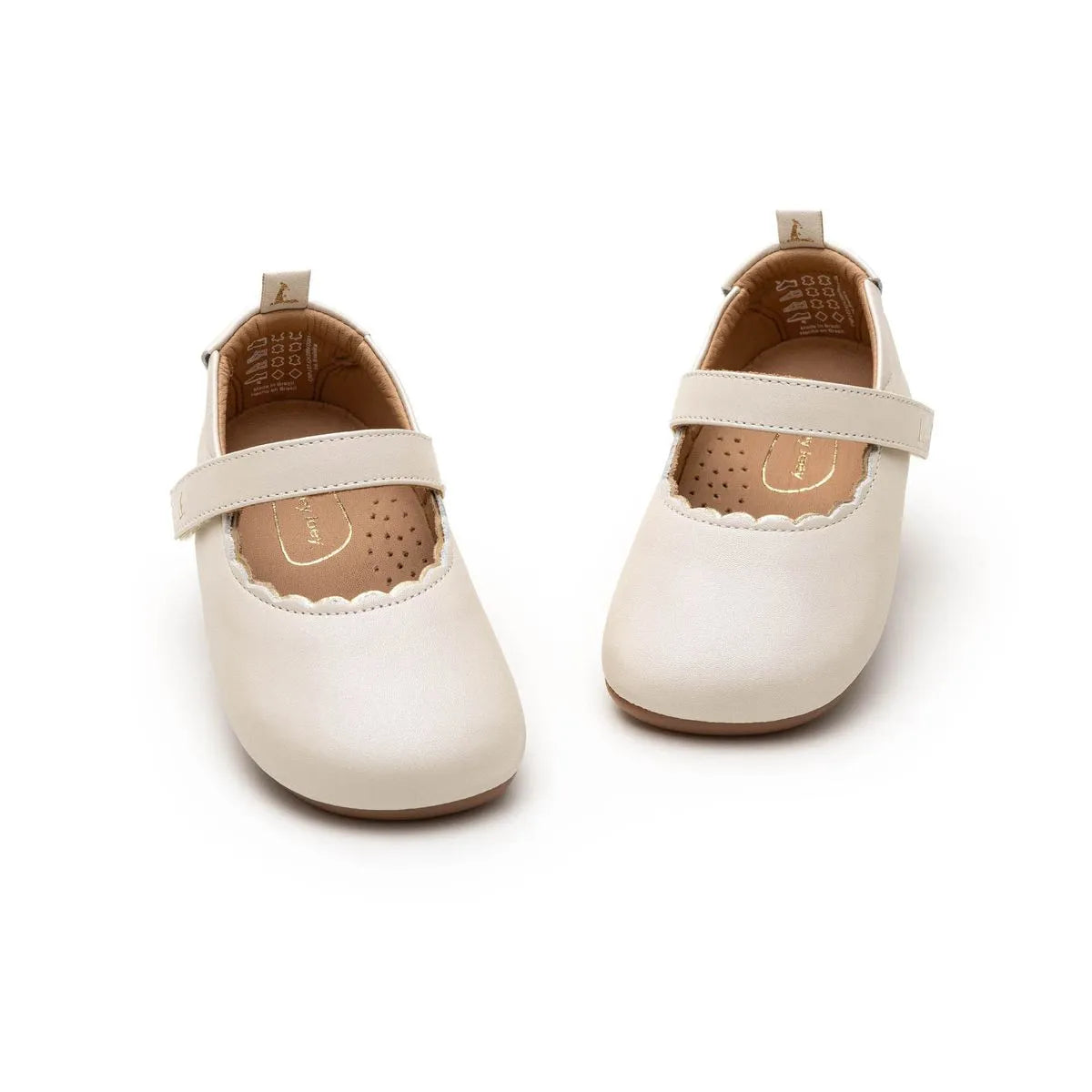 Chatita Bebé Barefoot Tip Toey Joey Roundy Beige Brilloso