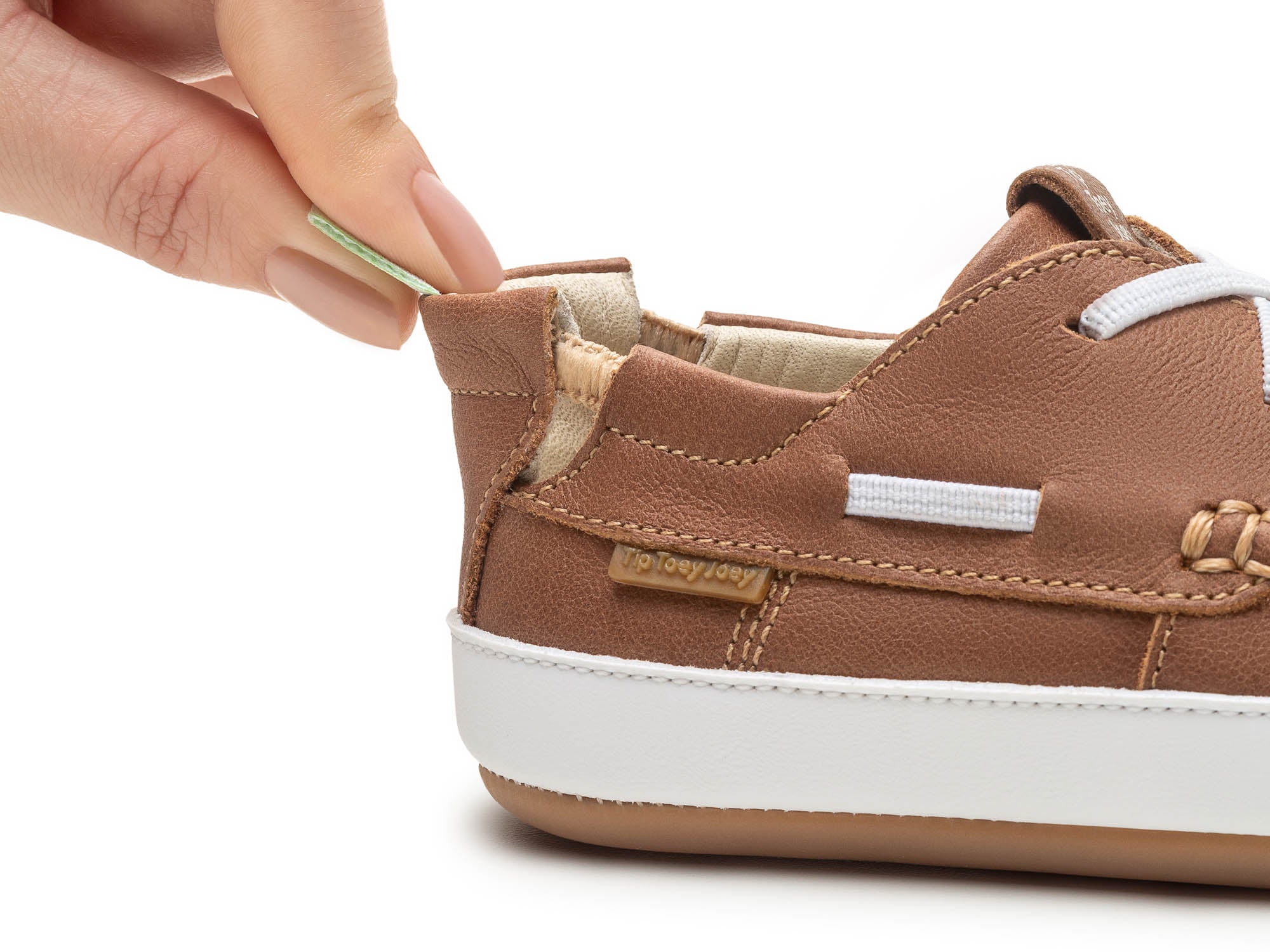 Mocasín Bebé Barefoot Tip Toey Joey Boaty Marrón3