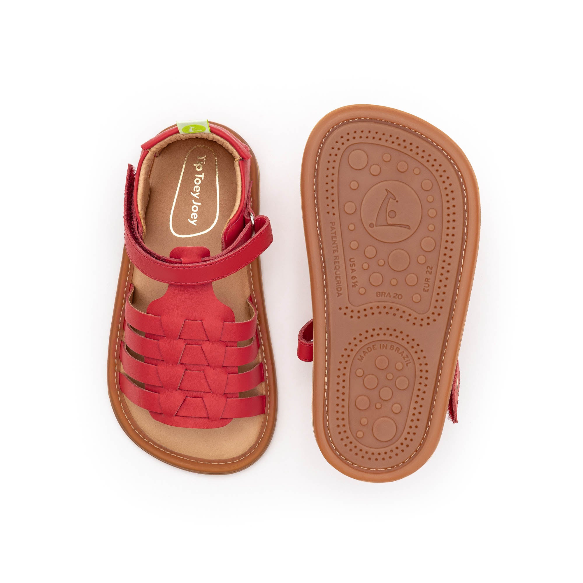 Sandalia Barefoot Tip Toey Joey Athena Roja4