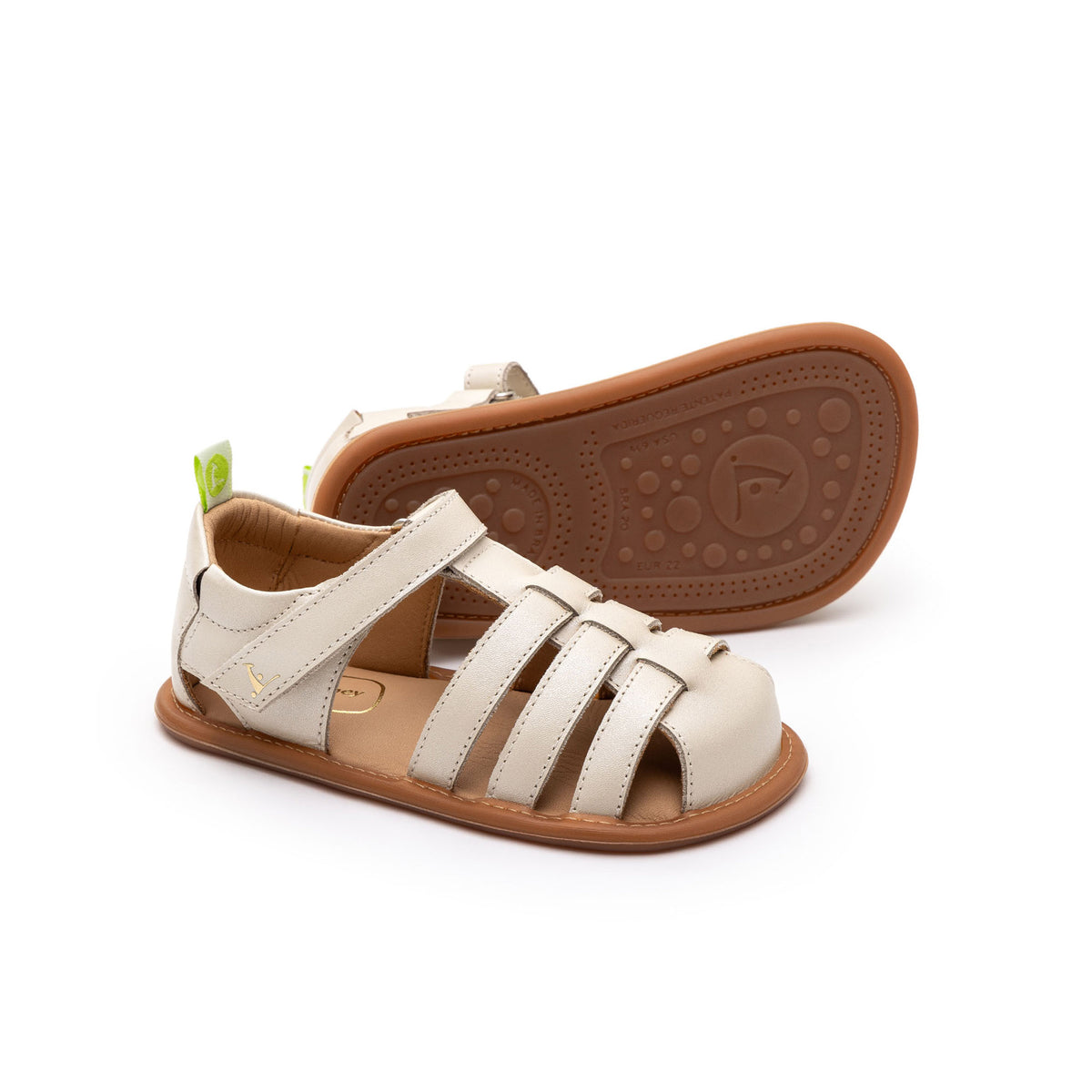 Sandalia Bebe Barefoot Tip Toey Joey Minty Beige 6