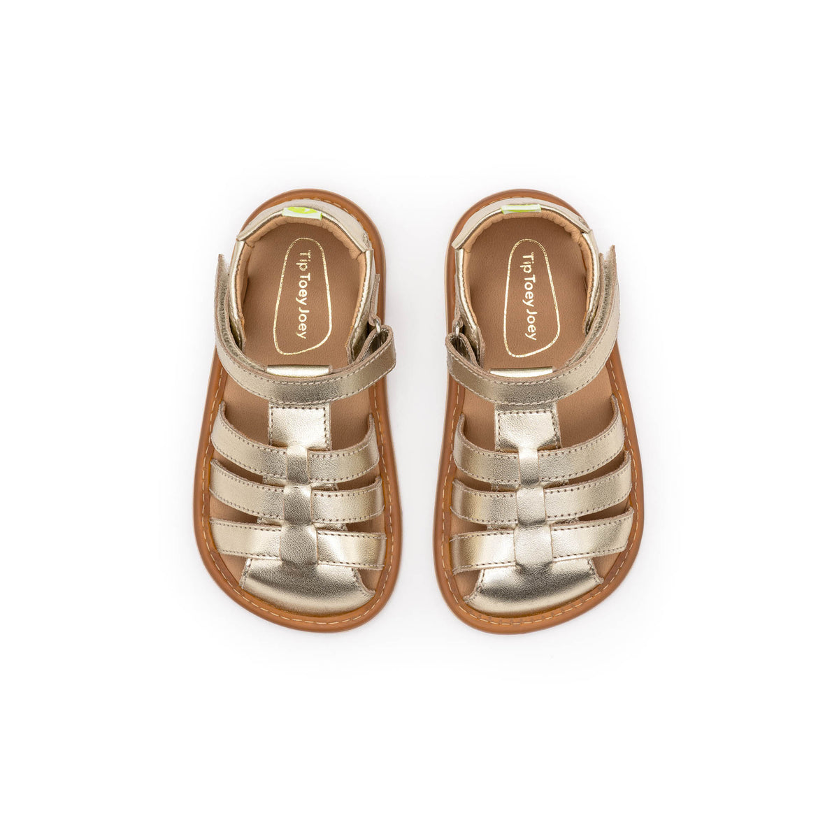 AE.MIY1-2056 Sandalia Bebe Barefoot Minty Tip Toey Joey Dorada  4