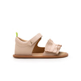 Sandalia Bebé Barefoot Tip Toey Joey Ruffy Rosa