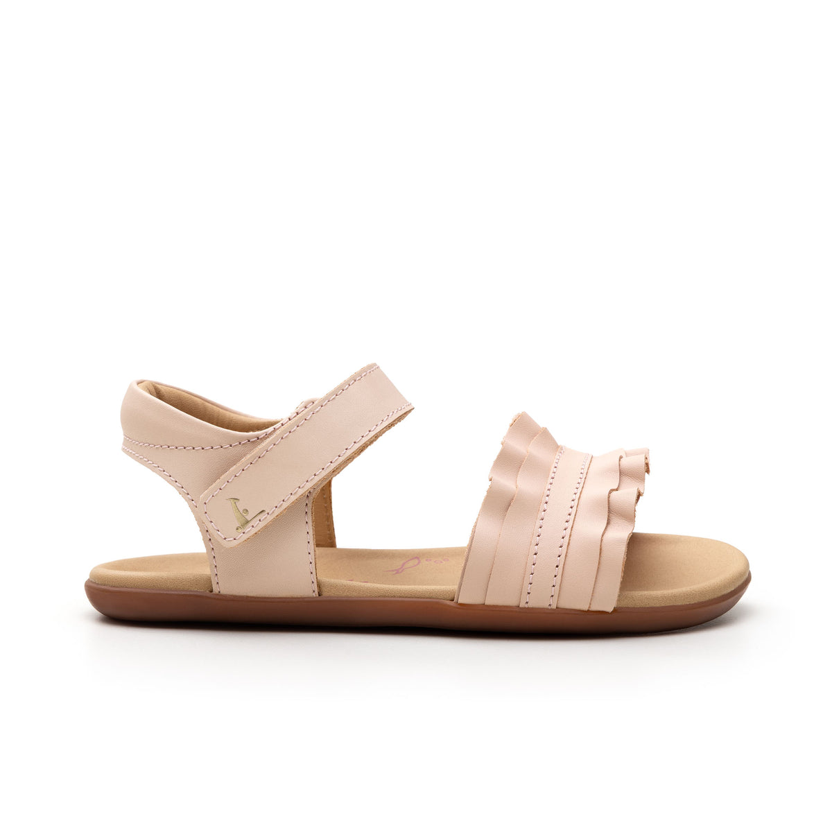 Sandalia Infantil Barefoot Tip Toey Joey Ruffle Rosa