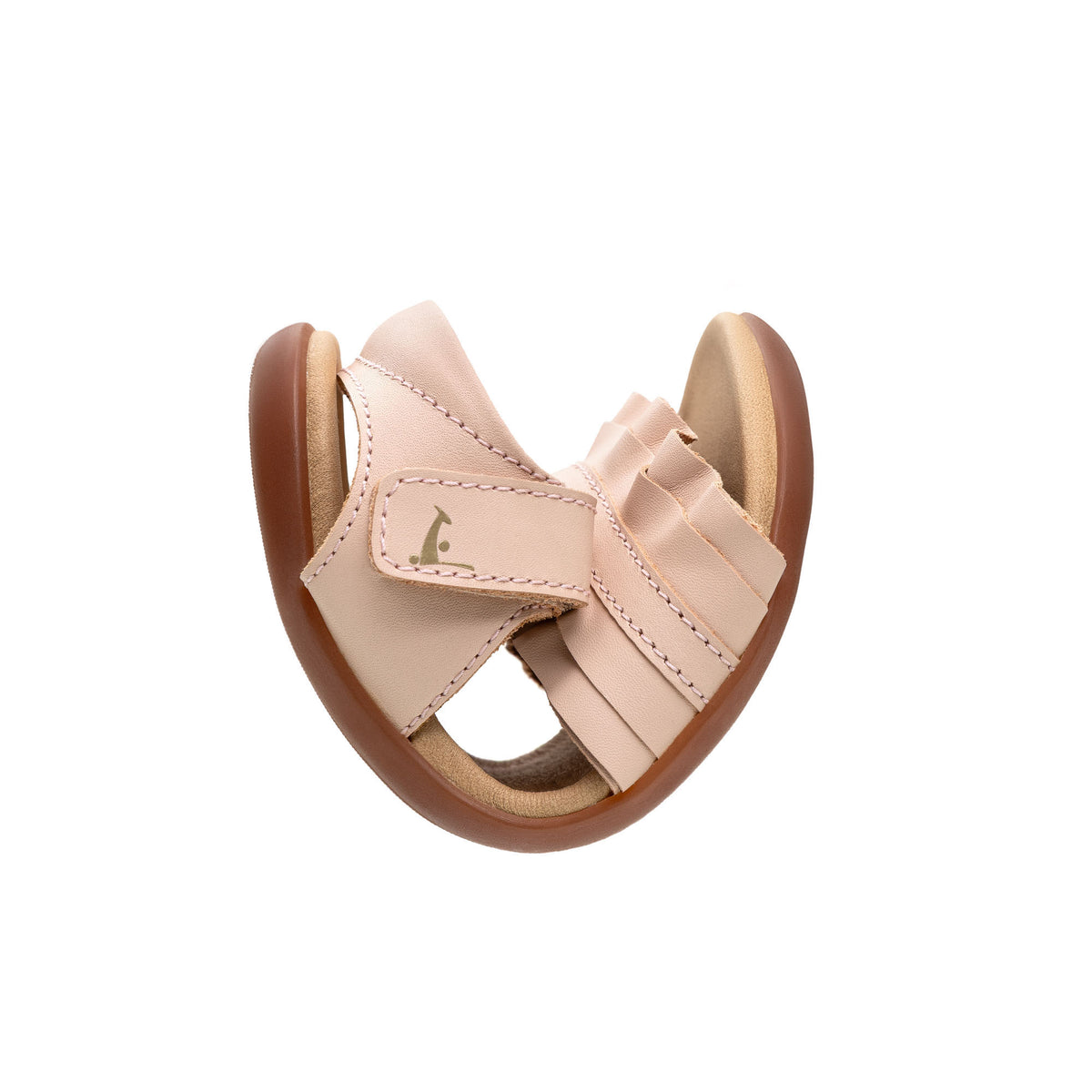 Sandalia Infantil Barefoot Tip Toey Joey Ruffle Rosa