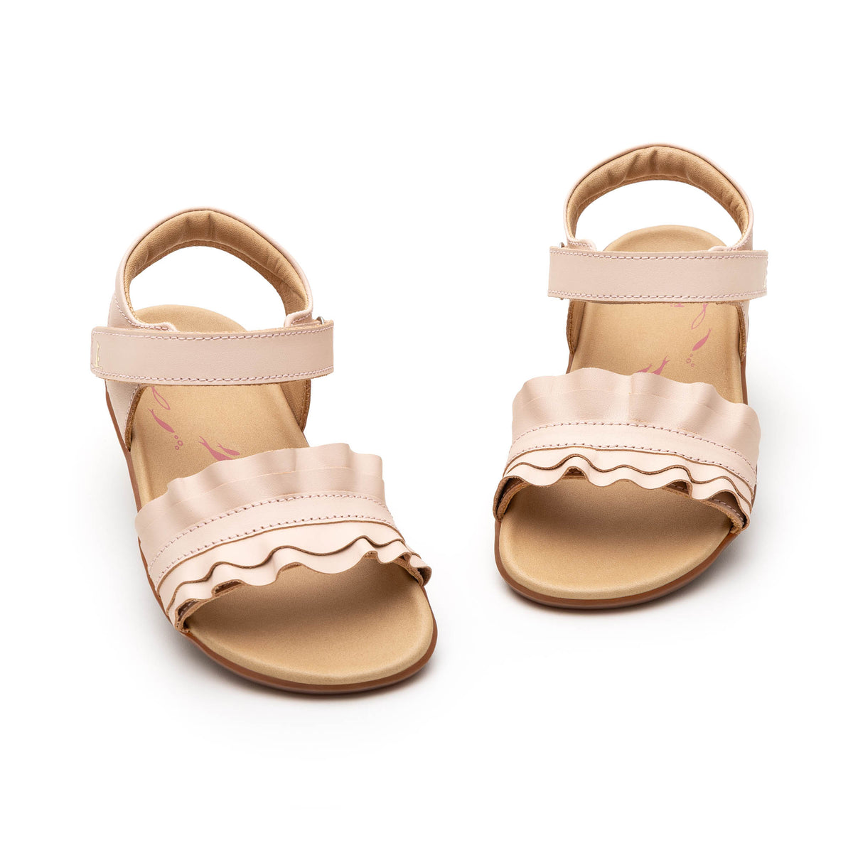 Sandalia Infantil Barefoot Tip Toey Joey Ruffle Rosa