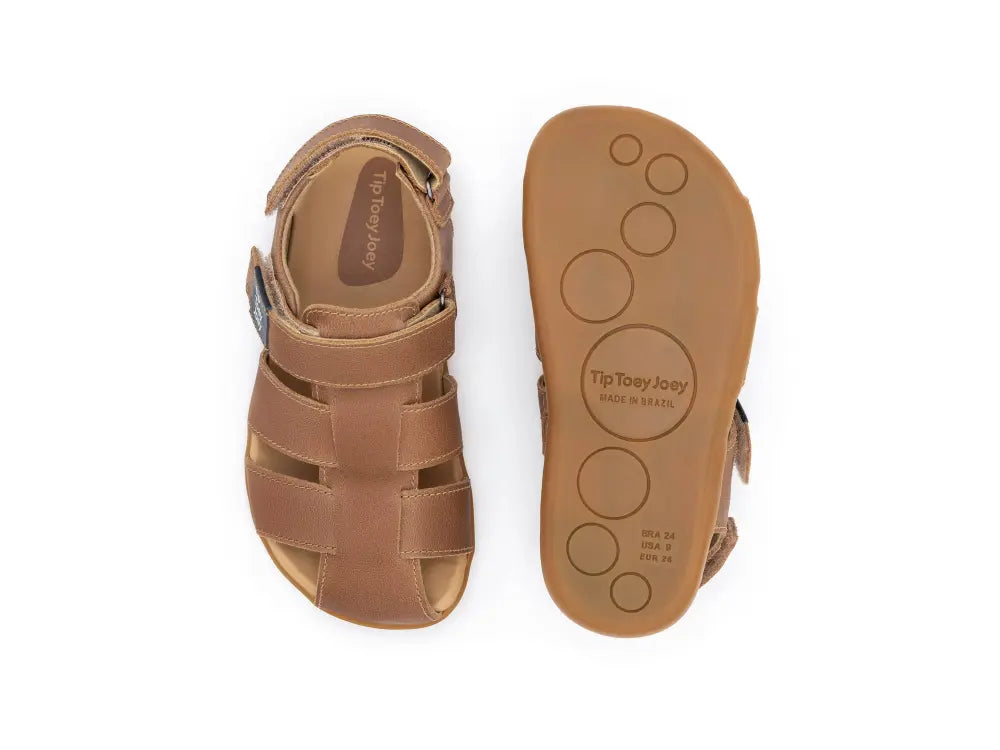 Sandalia Infantil Barefoot Tip Toey Sand Marrón