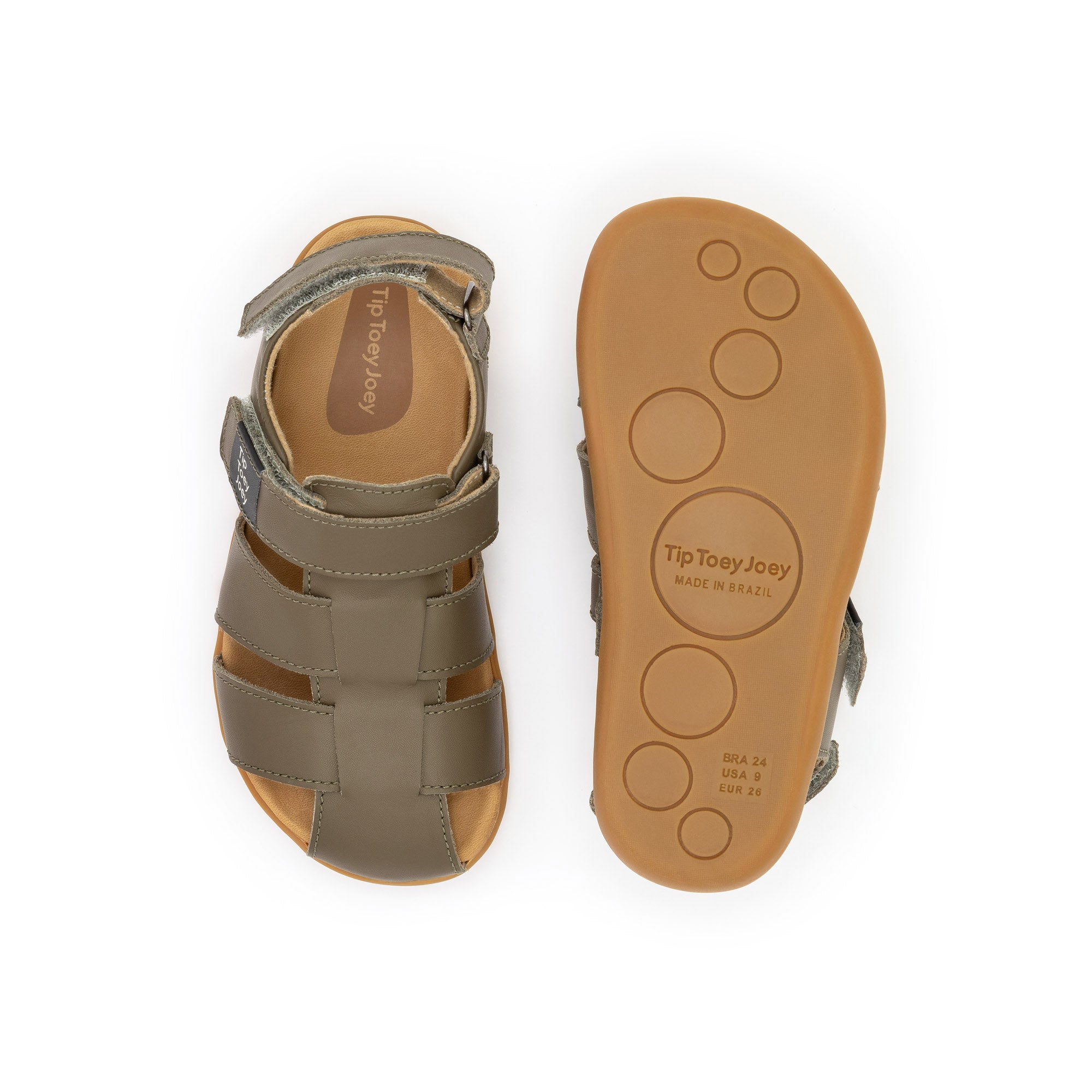 Sandalia Infantil Barefoot Tip Toey Joey Sand Mineral Green