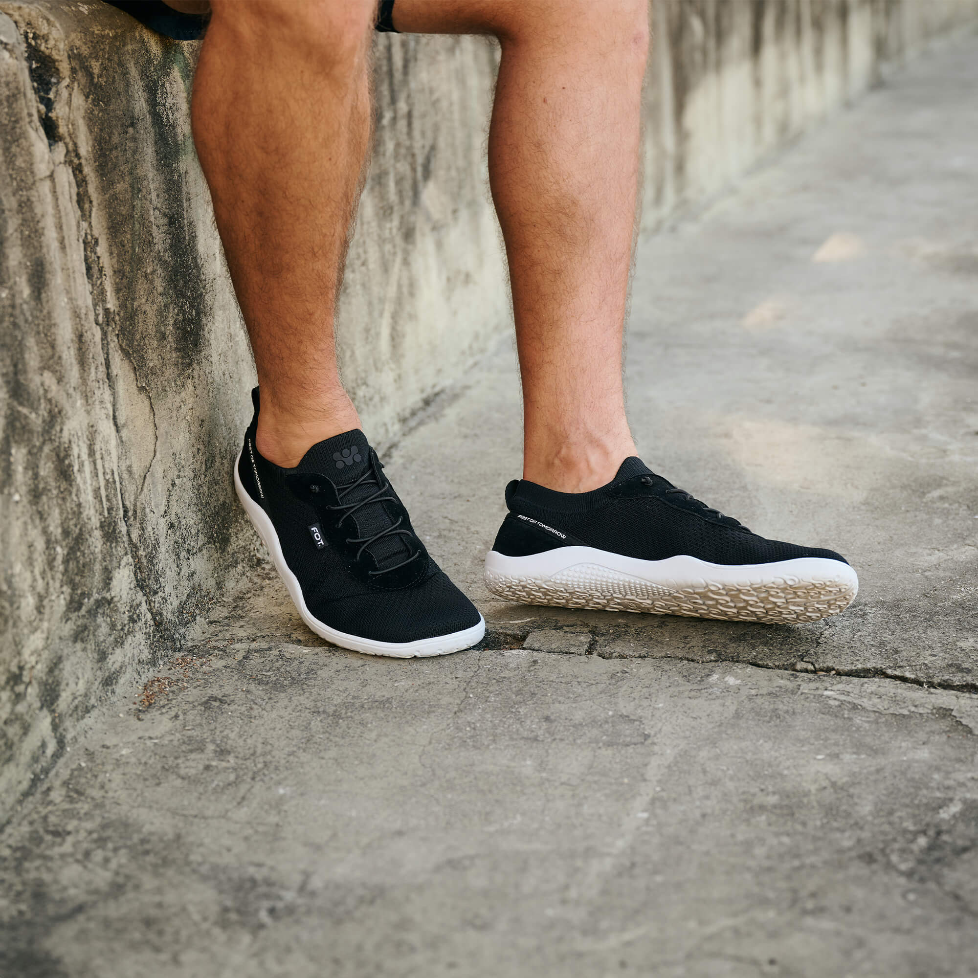 Calzado Barefoot Feet Of Tomorrow Lito Black white 10