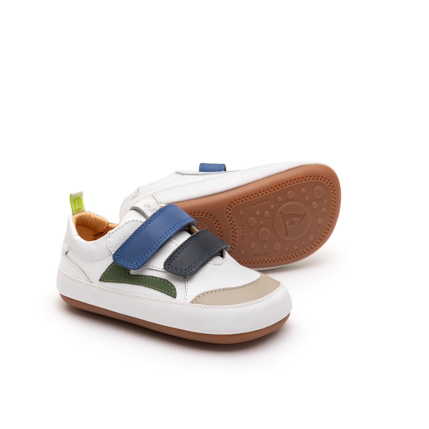 Calzado Bebé Barefoot Tip Toey Joey Landy Blanco Azul 2