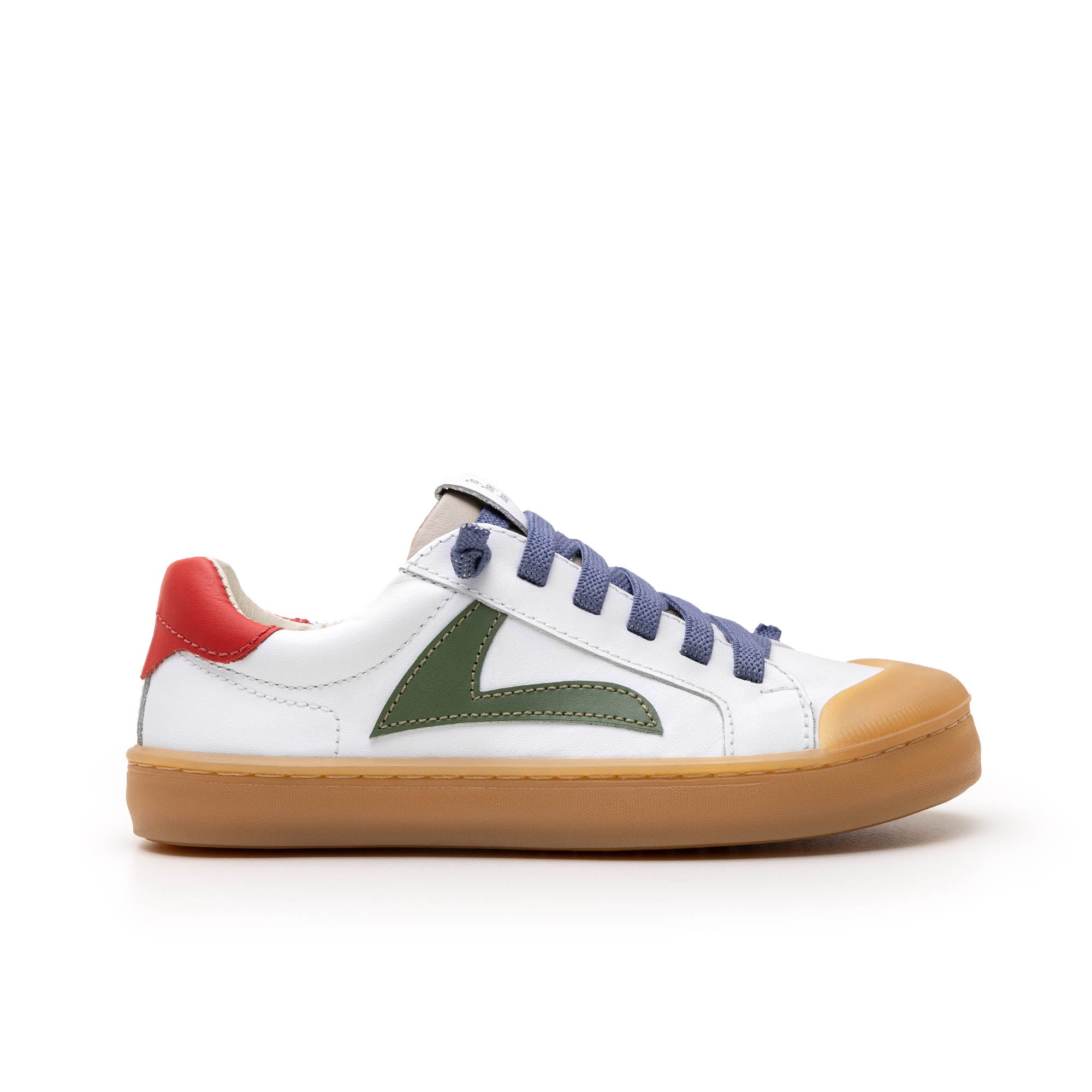 Calzado Infantil Barefoot Tip Toey Joey Ground  Blanco Rojo y verde