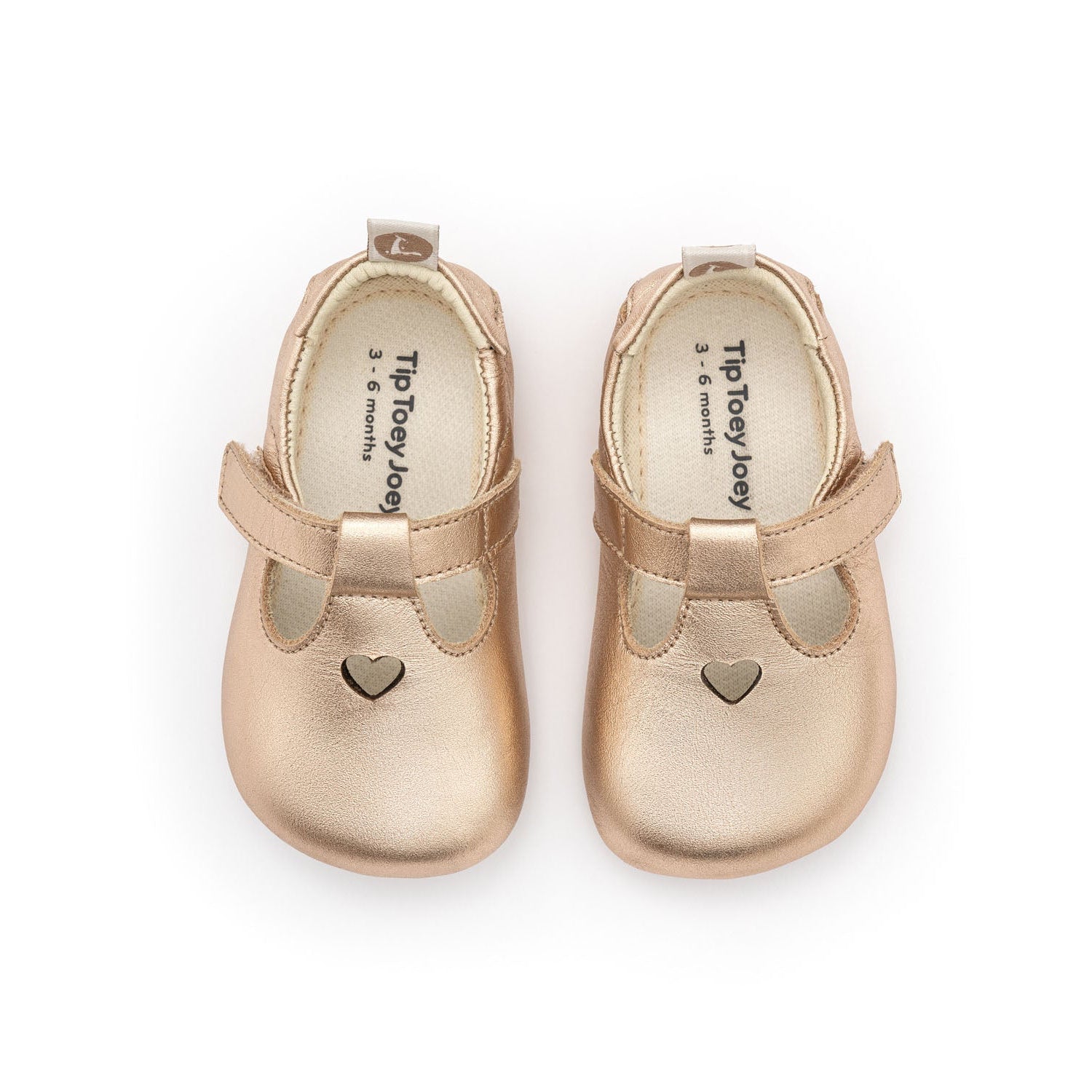 Chatita Bebe Barefoot Tip Toey Joey Cherish Salmon Metalico 