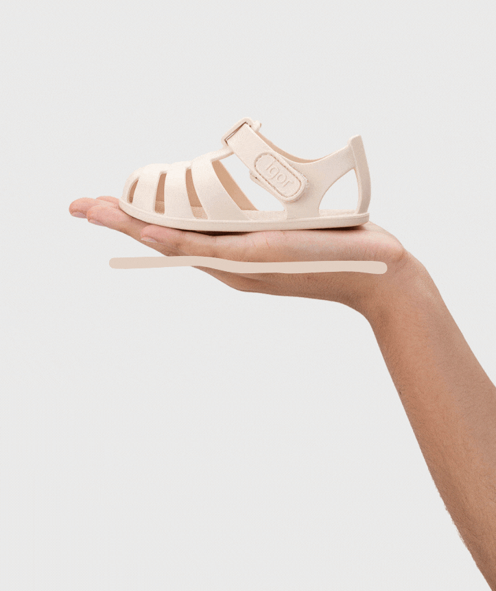 Sandalia Barefoot Igor Nemo Solid Marfil