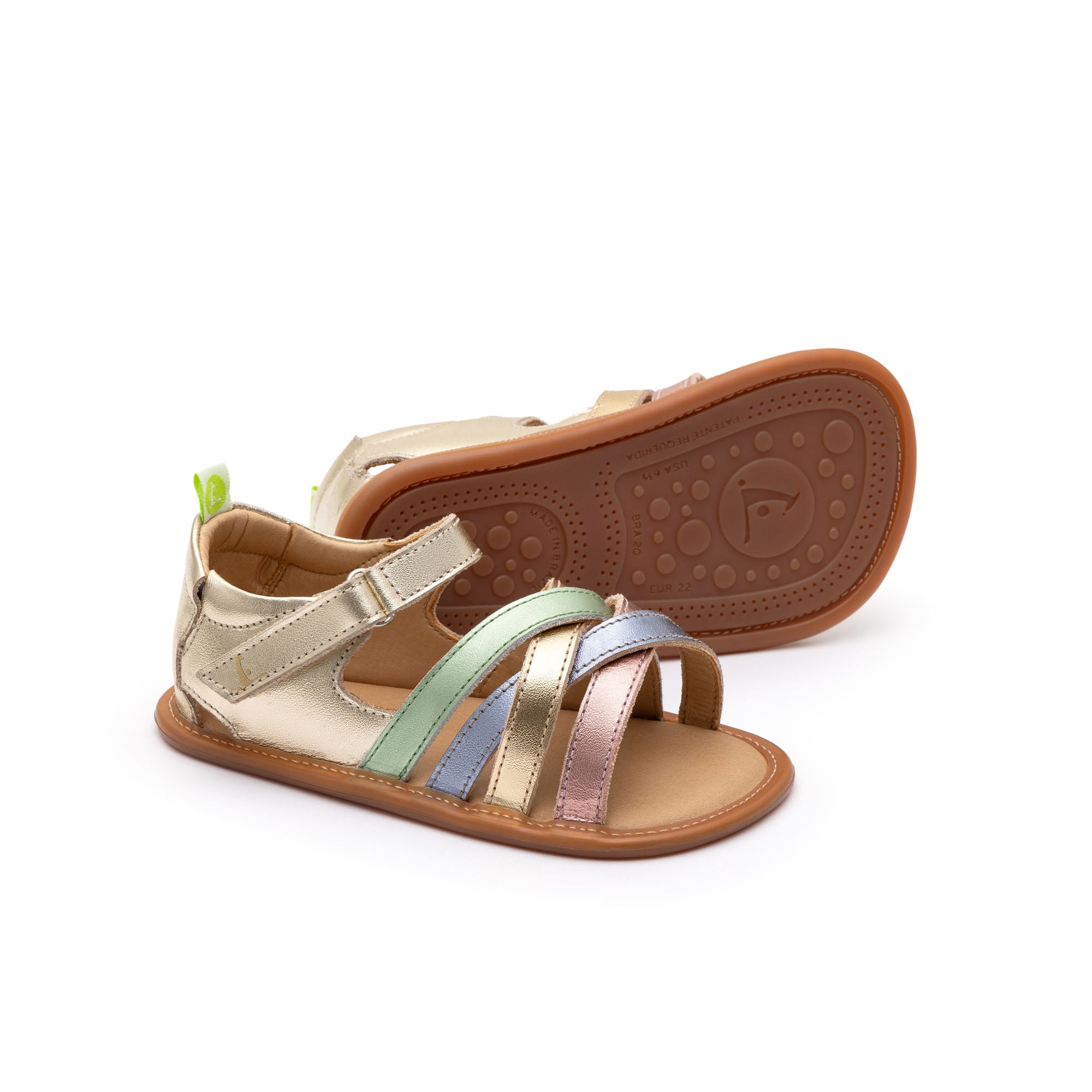 Sandalia Bebe Barefoot Tip Toey Joey Criss Cross