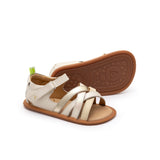 Sandalia Bebé Barefoot Tip Toey Joey Criss Cross Tapioca