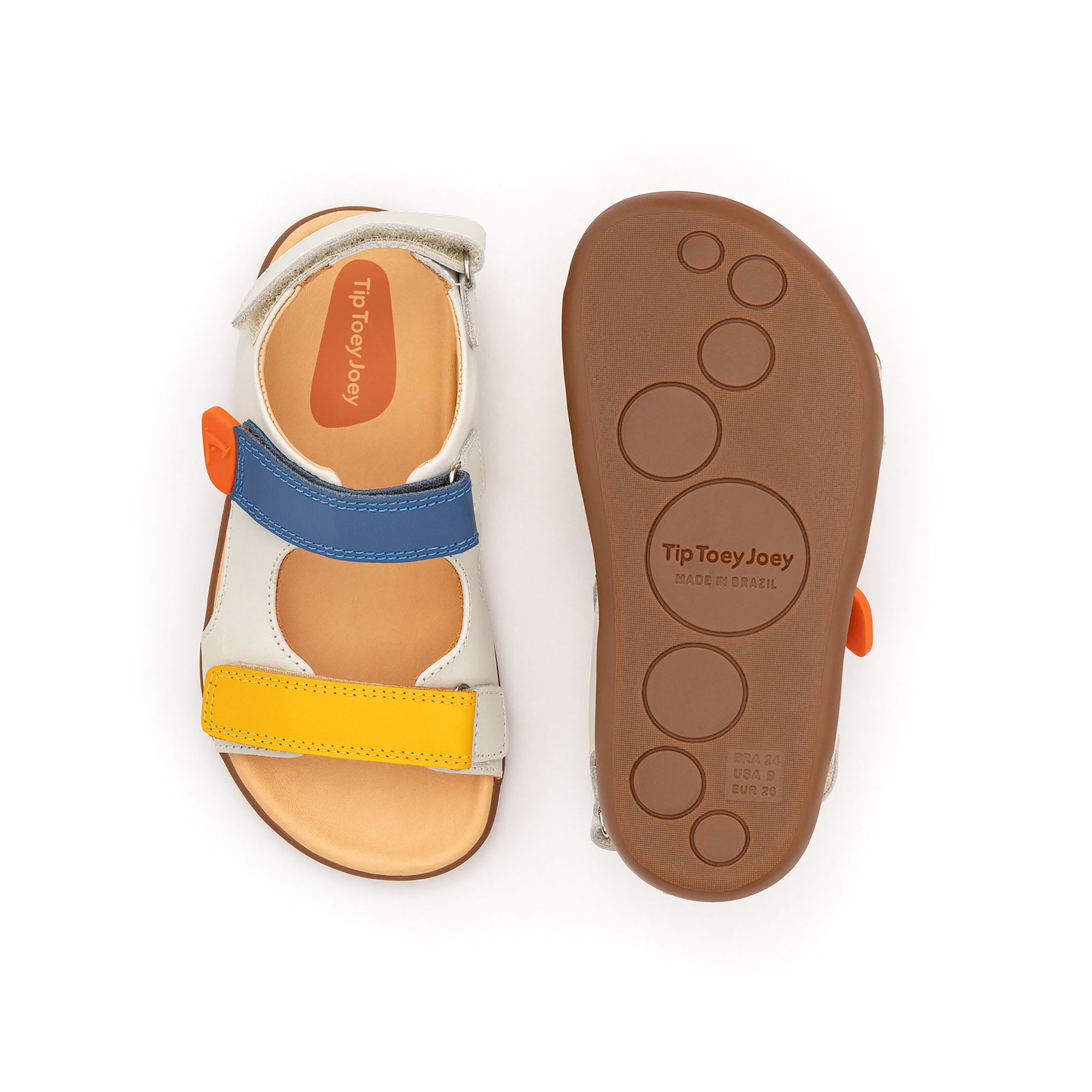 Sandalia Infantil Barefoot Tip Toey Joey Explorer Crema Colors 2