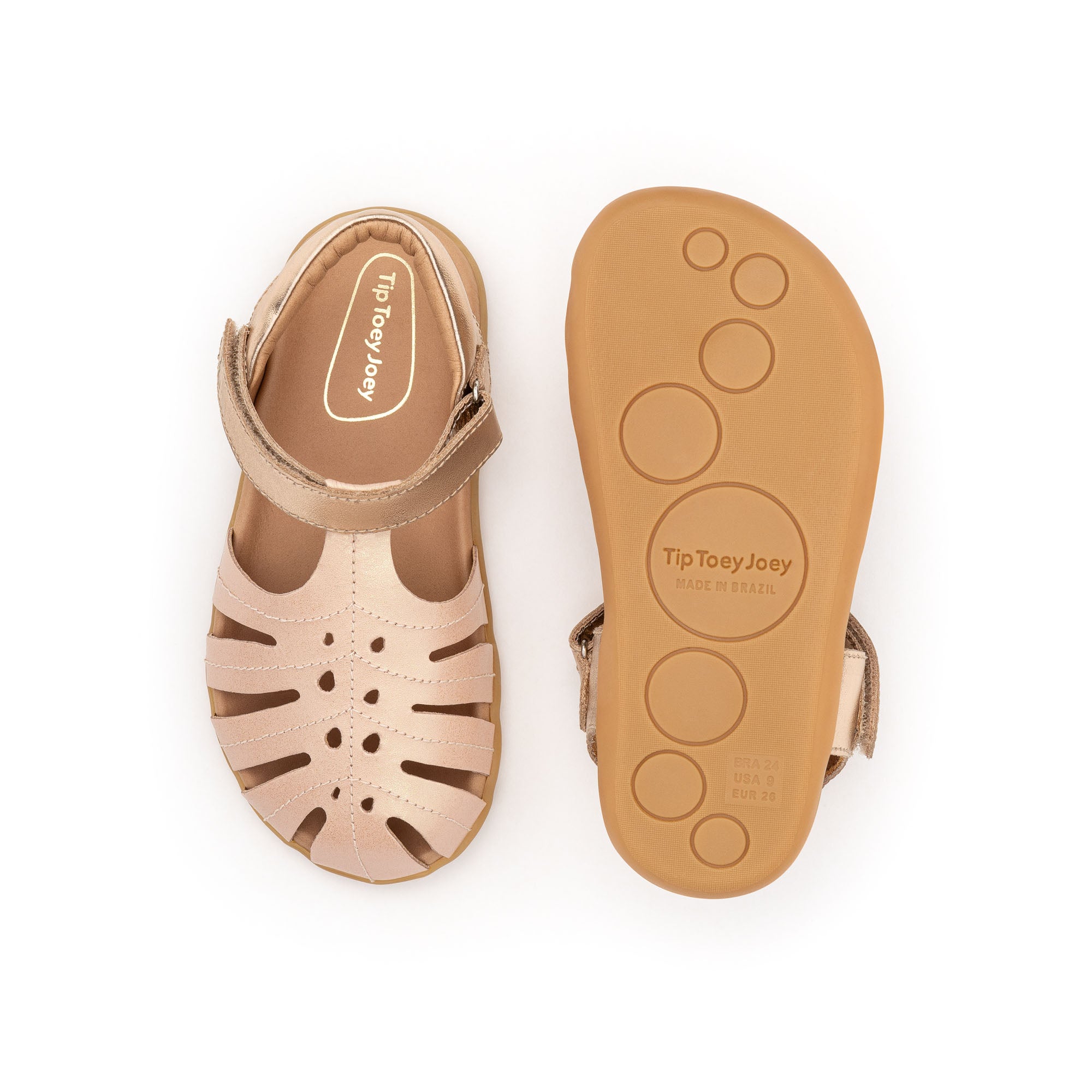 Sandalia Infantil Barefoot Tip Toey Joey Tropical Rosada